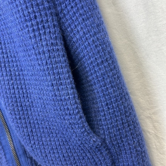 Theory Full-Zip Cashmere Waffle Pattern Sweater - Picture 4 of 8